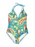 Boden Paisley Blue One Piece Swimsuit Size 6R - photo 1