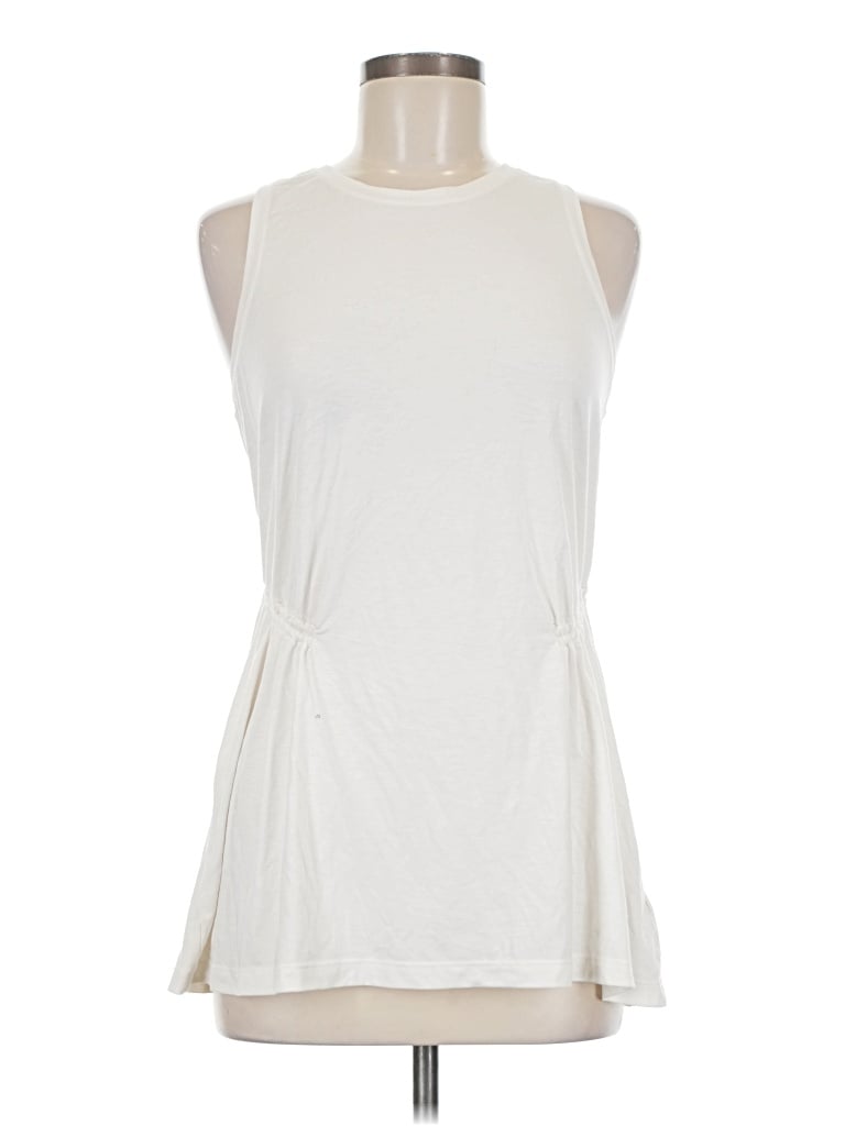 Pre-owned Athleta Sleeveless T-shirt In Ivory
