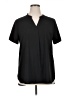 Timeson 100% Polyester Black Short Sleeve Blouse Size XL - photo 1