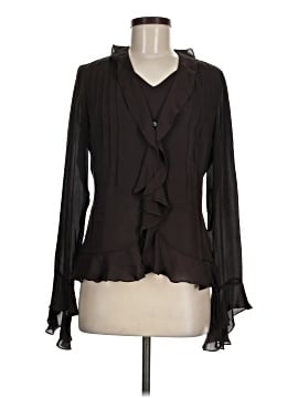 Lauren by Ralph Lauren Long Sleeve Silk Top (view 1)