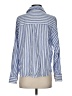 Zara Stripes Blue Long Sleeve Button-Down Shirt Size S - photo 2