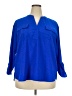 Knapp Studio 100% Polyester Blue 3/4 Sleeve Blouse Size 2X - photo 1