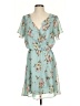 Maurices 100% Polyester Floral Teal Casual Dress Size S - photo 1