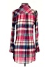 E2 Clothing Plaid Red Long Sleeve Button-Down Shirt Size S - photo 2