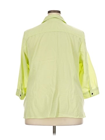 Cj Banks 3/4 Sleeve Button-Down Shirt (view 2)