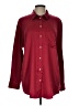 Gap Solid Burgundy Long Sleeve Button-Down Shirt Size L - photo 1