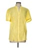 Fred David Yellow Short Sleeve Blouse Size L (estimated) - photo 1