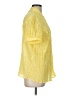 Fred David Yellow Short Sleeve Blouse Size L (estimated) - photo 4