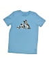 Adidas 100% Polyester Camo Blue Active T-Shirt Size 14 - 16 - photo 1