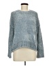 Cynthia Rowley TJX 100% Polyester Metallic Blue Pullover Sweater Size M - photo 1