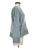 Cynthia Rowley TJX 100% Polyester Metallic Blue Pullover Sweater Size M - photo 4