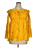 Torrid 100% Rayon Yellow 3/4 Sleeve Blouse Size 1X Plus (1) - photo 1