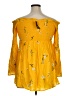Torrid 100% Rayon Yellow 3/4 Sleeve Blouse Size 1X Plus (1) - photo 2