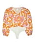 SkyLar Rose Orange Long Sleeve Blouse Size L - photo 1