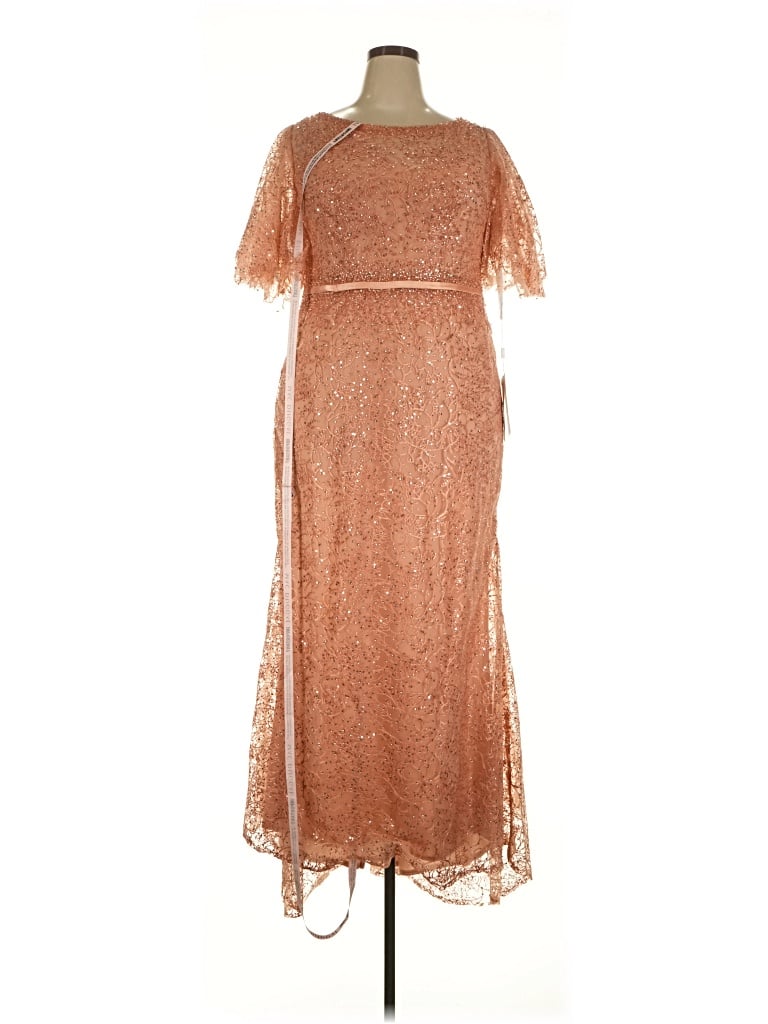 Pre-owned Mac Duggal Cocktail Dress In Brown