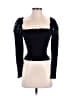 Reformation Solid Black Long Sleeve Top Size XS - photo 1