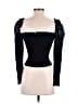 Reformation Solid Black Long Sleeve Top Size XS - photo 2