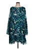 Chloe Oliver 100% Polyester Print Green Casual Dress Size L - photo 1