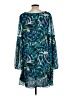 Chloe Oliver 100% Polyester Print Green Casual Dress Size L - photo 2