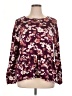 Ann Taylor LOFT Outlet Floral Burgundy Pullover Sweater Size XL - photo 1