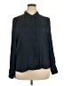 Vince Camuto 100% Polyester Houndstooth Black Long Sleeve Blouse Size XXL - photo 1