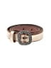 Fossil 100% Leather Ivory Silver Leather Belt Size L - photo 1