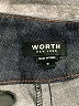 Worth New York Chevron-herringbone Black Denim Shorts Size 8 - photo 3
