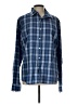 IZOD Plaid Blue Long Sleeve Button-Down Shirt Size L - photo 1