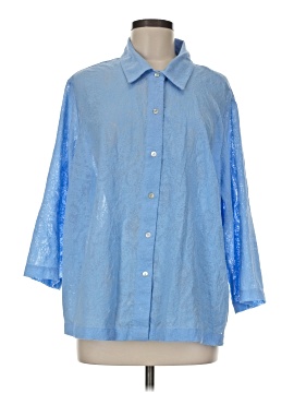 First Issue By Liz Claiborne 3/4 Sleeve Button Down Shirt