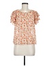 Unbranded 100% Polyester Orange Short Sleeve Blouse Size 6 - photo 1