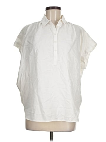 Madewell Central Popover Shirt in Eyelet White (view 1)