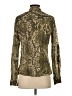 MICHAEL Michael Kors 100% Cotton Animal Print Green Long Sleeve Blouse Size 4 - photo 2