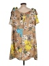 Nicole Miller 100% Polyester Print Tan Casual Dress Size 10 - photo 2