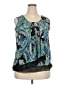 Roz & Ali Teal Sleeveless Blouse Size 2X - photo 1
