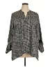 Calvin Klein 100% Polyester Houndstooth Gray 3/4 Sleeve Blouse Size 2X - photo 1