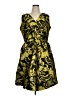 Etcetera Print Green Cocktail Dress Size 16 - photo 1