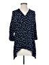 Zara TRF Polka Dots Blue 3/4 Sleeve Blouse Size S - photo 1
