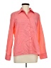 White Stag Color Block Orange Pink 3/4 Sleeve Button-Down Shirt Size M - photo 1