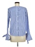 JOA 100% Polyester Blue Long Sleeve Blouse Size M - photo 2