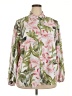 Unbranded 100% Polyester Floral Pink Long Sleeve Blouse Size 2X - photo 1