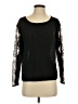 Hi-Line Black Long Sleeve Top Size S - photo 1