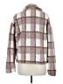 Stoosh 100% Polyester Plaid Ivory Faux Fur Jacket Size M - photo 2