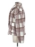 Stoosh 100% Polyester Plaid Ivory Faux Fur Jacket Size M - photo 5