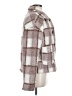 Stoosh 100% Polyester Plaid Ivory Faux Fur Jacket Size M - photo 4