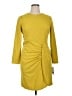 Donna Morgan Solid Yellow Casual Dress Size 14 (petite) - photo 1