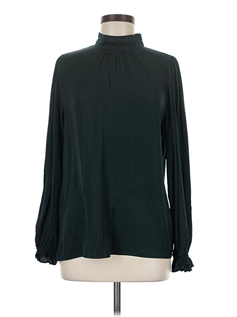 Pre-owned Catherine Malandrino Long Sleeve Blouse In Green