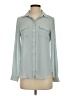 Ann Taylor LOFT 100% Polyester Solid Gray Long Sleeve Blouse Size XS - photo 1