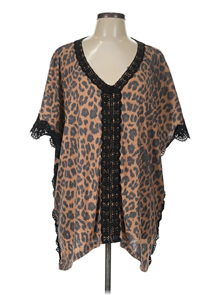 Pre-owned Crazy Train Poncho In Brown