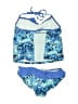 Justice Print Blue Two Piece Swimsuit Size 14 - photo 2
