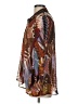 Halogen 100% Polyester Print Brown Long Sleeve Blouse Size L - photo 5